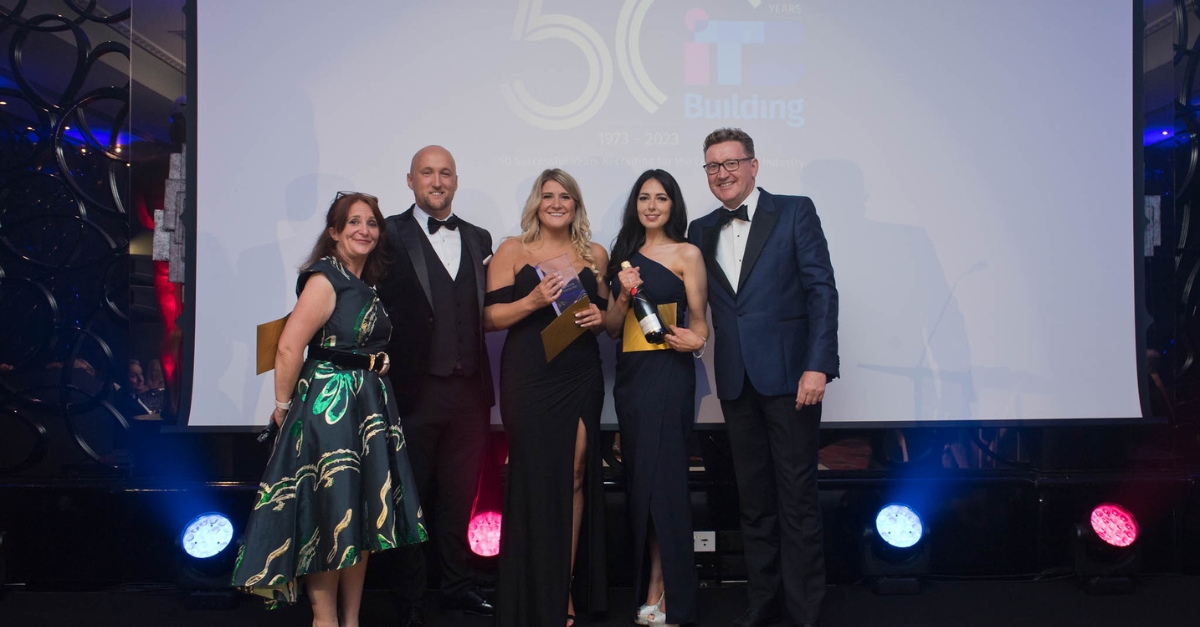 All-Round Contribution (left to right): Lucy Porter (Compère), Adam Roseveare (Plymouth), Emma Randall (Cheltenham), Charlotte Mullin (Southampton), Chris Jobson (Presenting Award)