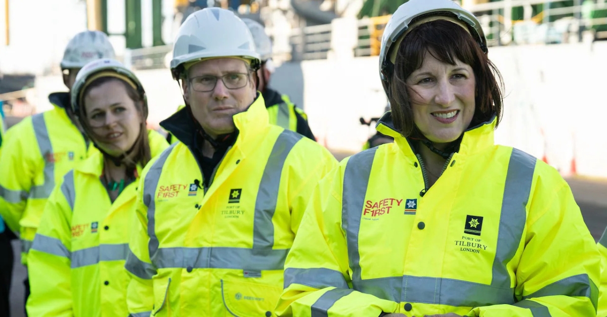 Kier Starmer and Rachel Reeves visit a construction site